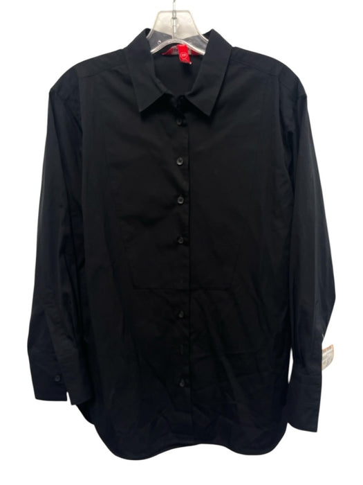 Spanx Size XS Black Cotton Long Sleeve Button Front Top Black / XS