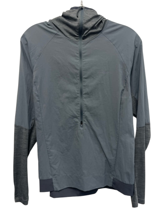 Patagonia Size Small Slate Blue Long Sleeve Half Zip Heathered Hooded Sweater Slate Blue / Small