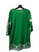 Frances Valentine Size XS Green & Multi Cotton V Neck Long Sleeve Dress Green & Multi / XS