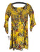 Farm Size Small Yellow & Multi Cotton Blend Floral Long Sleeve Dress Yellow & Multi / Small