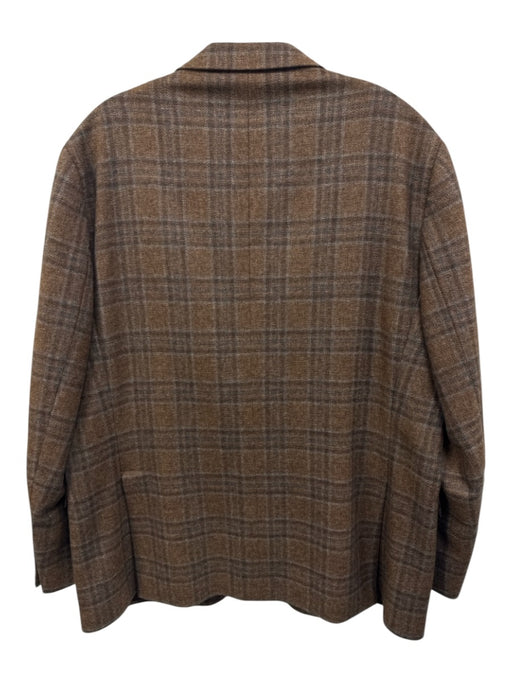 Miller Brothers Brown & Multi Wool Plaid 2 Button Men's Blazer Brown & Multi / 46R