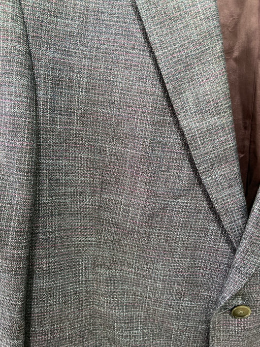 Jack Victor Blue & Purple Wool Blend Solid 2 Button Men's Blazer 44r