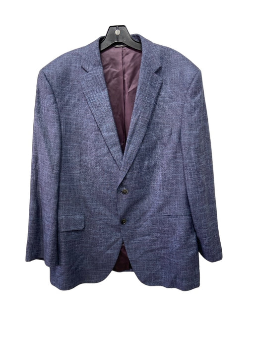 Jack Victor Blue & Purple Wool Blend Solid 2 Button Men's Blazer 44r