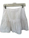 Rebecca Taylor Size 2 Ivory Cotton Back Zip Eyelet Ruffles Skirt Ivory / 2