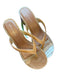 Jeffrey Campbell Shoe Size 8 Brown Rubber Wedge Thong Sandals Brown / 8