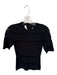 Sea New York Size S Black Viscose Short Sleeve Lace Detail Top Black / S