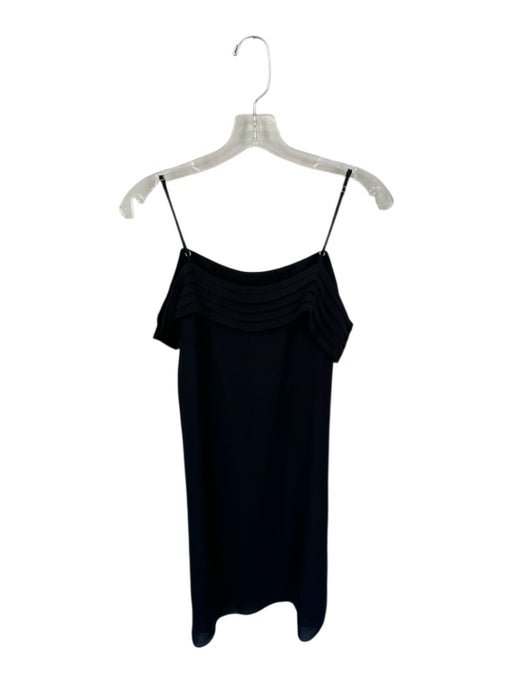 T Alexander Wang Size 0 Black Silk Asymetrical Neck Dress Black / 0