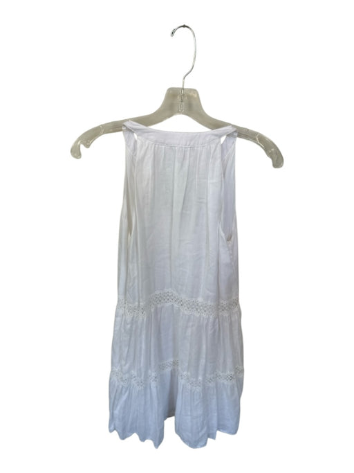 Maven West Size Est XS White Cupro Sleeveless Lace Detail Dress White / Est XS