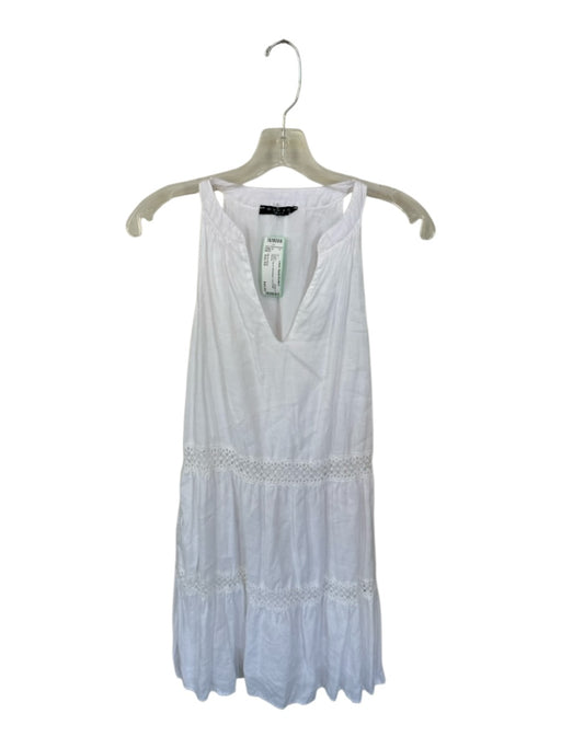 Maven West Size Est XS White Cupro Sleeveless Lace Detail Dress White / Est XS