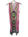 NEMA Resort Wear Size S Pink & Green Polyester Sleeveless Kaleidoscope Dress Pink & Green / S