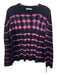 Alice + Olivia Size M Black & Pink Cashmere Blend Long Sleeve Tie Dye Sweater Black & Pink / M