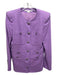 Veronica Beard Size 6 Purple Cotton Shoulder Pads Button silver hardware Jacket Purple / 6