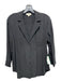 L'agence Size M Black Silk Button 3/4 Sleeve Collar Top Black / M