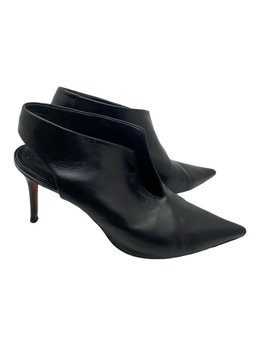 Celine Shoe Size 39 Black Leather Pointed Toe Stiletto Booties Black / 39