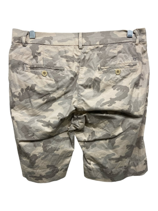 Mason's Size 44 Beige & Gray Cotton Camo Cargo Button Shorts Beige & Gray / 44