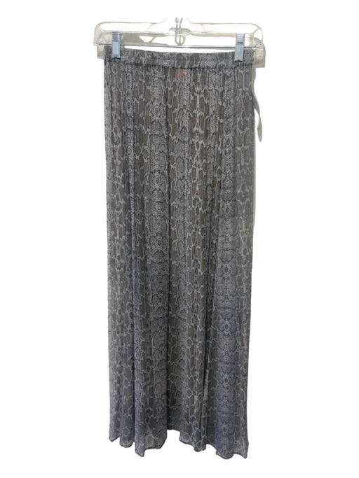 Chan Luu Size XS Gray Missing Fabric Tag Elastic Waist Sheer Snake Print Skirt Gray / XS