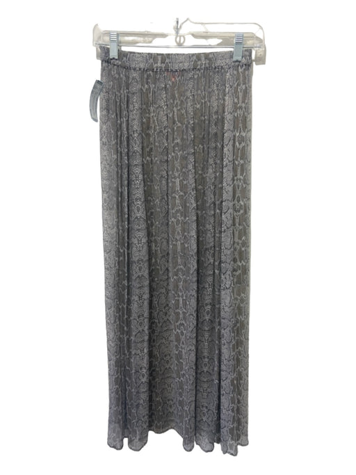 Chan Luu Size XS Gray Missing Fabric Tag Elastic Waist Sheer Snake Print Skirt Gray / XS