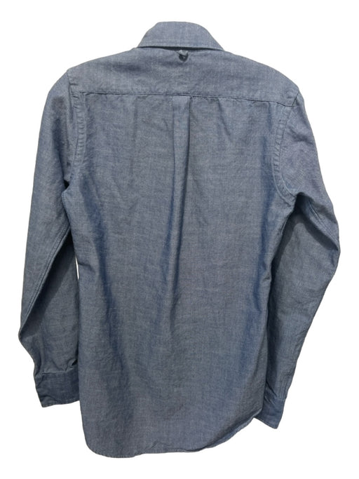 Ann Mashburn Size S Chambray Cotton Button Up Chest Pocket Long Sleeve Top Chambray / S