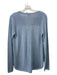 Kinross Size M Light Blue Cashmere Heathered Tunic Neck Long Sleeve Top Light Blue / M