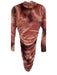 Anthropologie Size S Pink Polyester Ruched Long Sleeve Dress Pink / S
