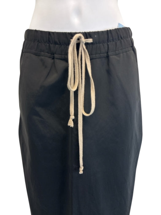 Rick Owens Size 4 Black Polyamide Blend Elastic Waist Drawstring Pockets Skirt Black / 4