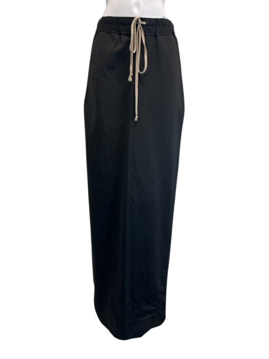 Rick Owens Size 4 Black Polyamide Blend Elastic Waist Drawstring Pockets Skirt Black / 4