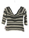 Karen Millen Size 6 Black & White Viscose Blend Off Shoulder Striped Top Black & White / 6
