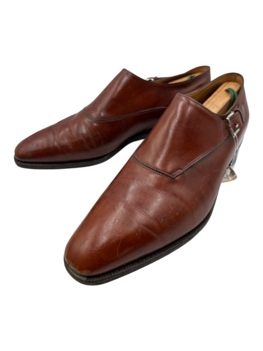 John Lobb Shoe Size 9E Brown Leather Solid Buckle Detail Men's Shoes Brown / 9E