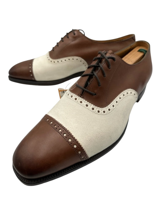 Ralph Lauren Shoe Size 9.5 Brown & White Leather Laces Men's Shoes Brown & White / 9.5