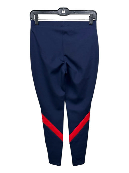 St. John Size P Navy & Red Nylon Blend Elastic Waist Color Blend Leggings Navy & Red / P