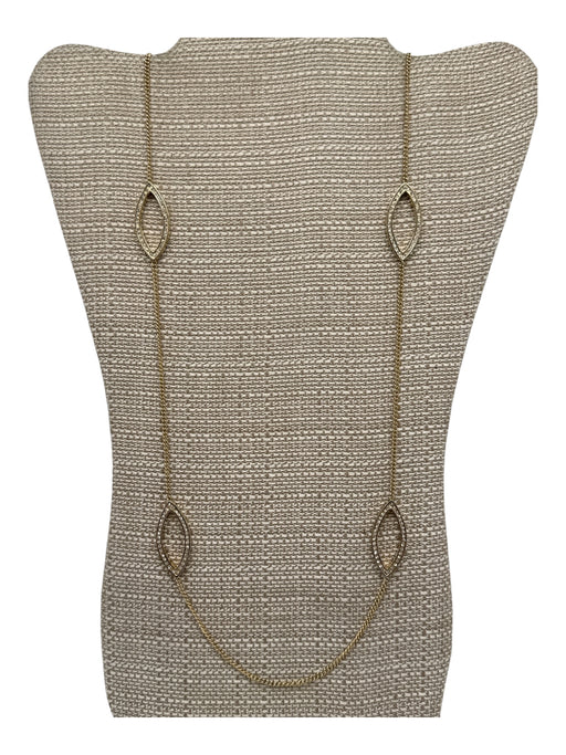 St. John Gold Tone & Clear Metal & Crystal Pave Crystal Toggle Clasp Necklace Gold Tone & Clear