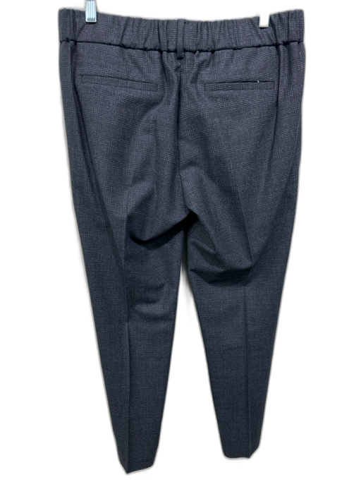 Brunello Cucinelli Size 10 Dark Gray Wool & Elastane Tweed Elastic Waist Pants Dark Gray / 10
