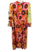 Celia B Size XS White & Multi Viscose Blend Floral Pattern Block Dress White & Multi / XS