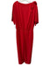 St. John Size 6 Red Short Sleeve Boat Neck Gathered Waist Tie Detail Jumpsuit Red / 6