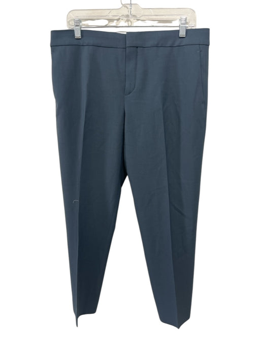 Chloe Size 42 Gray Wool Blend Trouser Hook & Zip Fly Tapered Pants Gray / 42