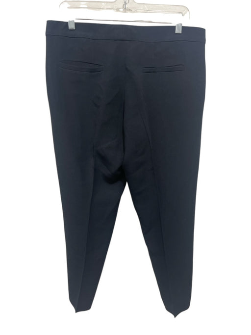 Chloe Size 42 Black Acetate Blend Trouser Hook & Zip Fly Tapered Pants Black / 42