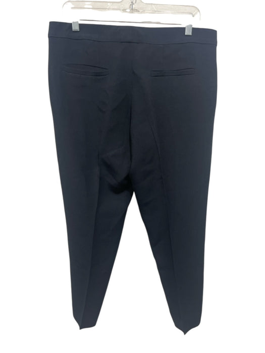 Chloe Size 42 Black Acetate Blend Trouser Hook & Zip Fly Tapered Pants Black / 42