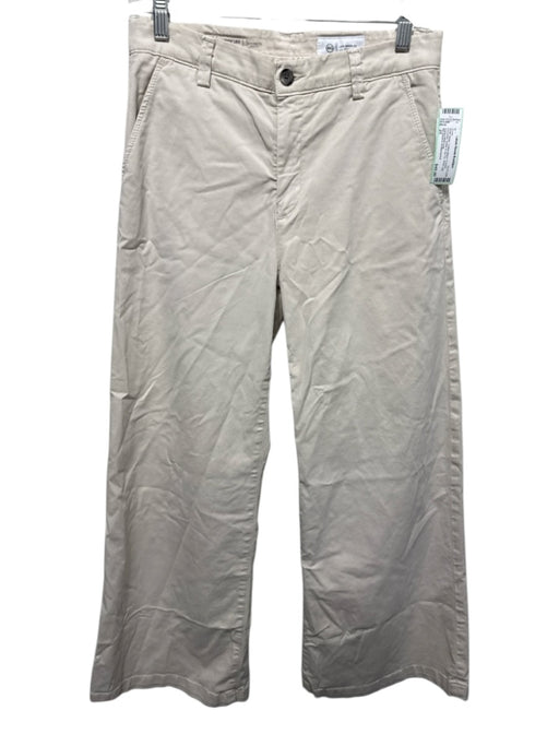 AG Adriano Goldschmied Size 25 Khaki Beige Cotton Blend Trouser Pocketed Pants Khaki Beige / 25