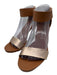 Pedro Garcia Shoe Size 38.5 Tan & Gold Leather Upper Metallic Accent Sandals Tan & Gold / 38.5