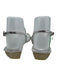 Stuart Weitzman Shoe Size 8 Silver & Clear Leather Upper Metallic Sandals Silver & Clear / 8