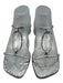 Stuart Weitzman Shoe Size 8 Silver & Clear Leather Upper Metallic Sandals Silver & Clear / 8