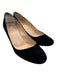 Christian Louboutin Shoe Size 38.5 Black Leather Upper Suede Block Heel Pumps Black / 38.5