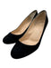 Christian Louboutin Shoe Size 38.5 Black Leather Upper Suede Block Heel Pumps Black / 38.5