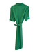 Lafayette 148 Size 8 Green Silk Blend Collared Button Up 1/2 Sleeve Dress Green / 8