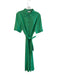 Lafayette 148 Size 8 Green Silk Blend Collared Button Up 1/2 Sleeve Dress Green / 8
