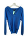 Ralph Lauren Size M Blue Silk Knit Semi Sheer V Neck Long Sleeve Sweater Blue / M