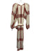 Johanne Ortiz Size 8 White & Orange Cotton Long Sleeve Embroidered Tunic Dress White & Orange / 8