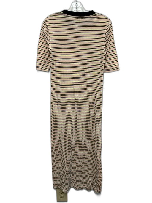 Rosetta Getty Size M Pink, Yellow, White Cotton Short Sleeve Striped Maxi Dress Pink, Yellow, White / M