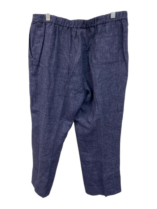Loro Piana Size 46 Blue Linen Flax Straight Leg TrouserPants Blue / 46