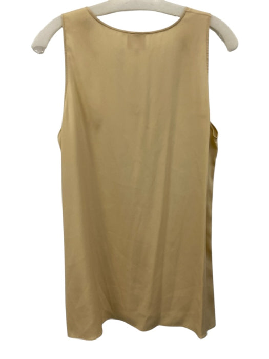 Brunello Cucinelli Size XXL Butter Yellow Silk Blend Sleeveless V Neck Slip Top Butter Yellow / XXL